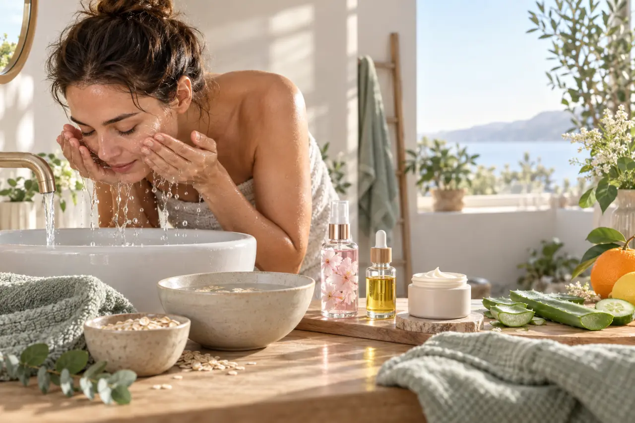 Routine visage naturelle : 5 étapes clés pour une peau saine sans produits chimiques