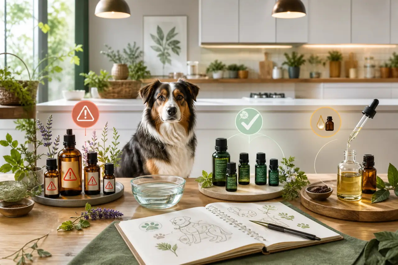 Huiles essentielles chien : celles à éviter, celles possibles et comment les diluer sans risque