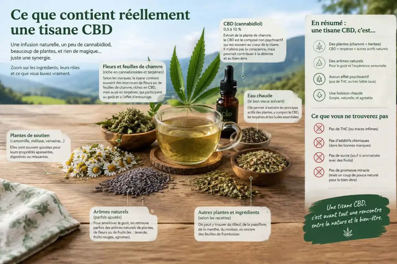Ce que contient réellement une tisane CBD